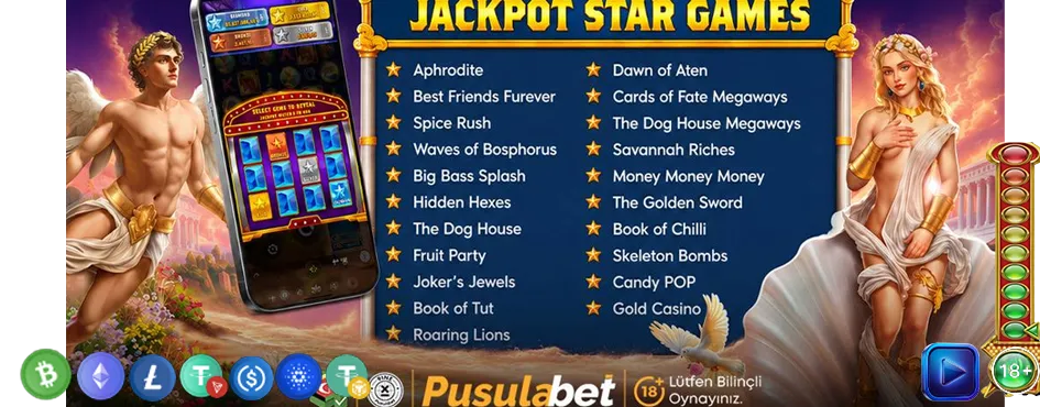 Jackpot Star Games özel slot oyunları